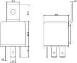 Реле S10-1A-C1-24VDC автомобилно 40А, бобина 24V DC, контакти SPST-NO