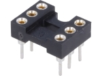 Цангов цокъл за ИС 6pin DIP, 7.62mmTHT растер 2.54mm