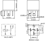 Реле FRC1B2A-1-DC12V автомобилно 40А, бобина 12V DC, контакти SPST-NO