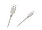 Кабел USB - mini USB (AM/мини B) бял 1м