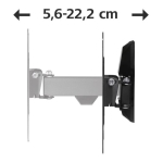 Hama Метална поставка /стойка/ за TV, 122см, 48", до 20kg /118100