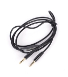 Аудио кабел Stereo Jack 3.5mm - 3.5mm, 4 pin за микрофон, позлатени конектори, 1 метър, черен