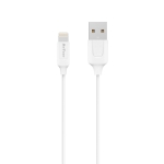 Мрежово зарядно устройство DeTech DE-09i, 5V/2.4A, 220V, 2 x USB, С Lightning кабел, 1.0m, Бяло