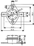 Термостат PROFFUSE BT-H100H Конф.на изхода NC, Topen 100°C Tclos 70°C