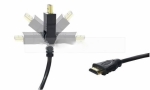 Кабел HDMI - HDMI M/М 180° завъртане на конектора, 1m
