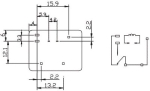 Реле FRA2C-2-DC12 автомобилно, бобина 12VDC, SPDT 40A