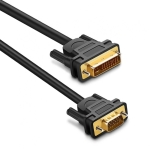 Кабел DVI-I DUAL LINK - VGA 1.5м без ферит, черен