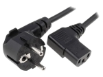 Захранващ кабел за компютър ъглов CEE 7/7, 10A/250V 3x1кв.мм. 1.8м