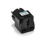 Преходник от английски UK към европейско шуко 250VAC 10A черен