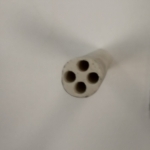 Керамичен изолатор / тръба с 4 отвора ф2.5mm/ ф10mm/ L52mm