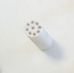 Керамичен изолатор / тръба с 10 отвора ф4mm/ ф19mm/ L45mm