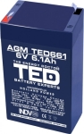 АКУМУЛАТОР TED ELECTRIC 6V/6.1Ah 70/48/101mm