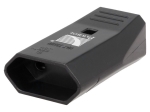Щепсел женски / гнездо 2P с ухо черен 10A 250V