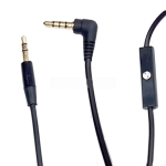 Аудио кабел Stereo Jack 3.5mm, 90 градуса, с микрофон, позлатени