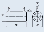 Резистор жичен ПЭВ-50 50W 5.1Kohm ±5% керамичен