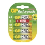 АКУМУЛАТОРНА БАТЕРИЯ GP R6 AA 2700MAH NIMH 4 БР.