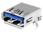 209B-DG01 USB букса тип A, на PCB/THT, ъглови 90°, USB 3.0