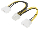 Кабел / Адаптер, Molex мъжки x2 към PCI-E 8pin женски, 0.15m
