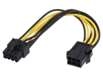 Кабел PCI-E 6pin мъжки - PCI-E 8pin женски, 0.2m