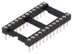 ЦАНГОВ ЦОКЪЛ ЗА ИС 24PIN, DIP 15.24MM, THT РАСТЕР 2.54MM