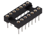 Цангов цокъл за ИС 14pin DIP, 7.62mm THT растер 2.54mm