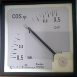 Косинус Фи метър (cos phi), 100-0-100uA, 0.5-1-0.5, аналогов панелен 96x96mm CCM 96