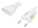 Щепсел 2P бял 2.5A 250V