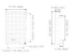 C-5580SR LED Dot Matrix Displays, 2.3 INCH 5 X 8