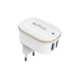 Мрежово зарядно устройство, DeTech, DE-15, 5V/3.1A 220V, 2 x USB,