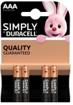Алкална батерия ААА Duracell Simply LR6 4бр.