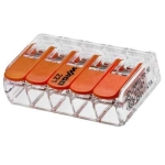 WAGO 221-615 Клема за бърза връзка 0.5 - 6 кв.мм, 5 позиции, 41A