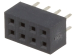 CONNFLY DS1026-05-2*4S8BV Гнездо щифтово женско 8PIN (2x4) право 2mm THT