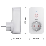 Смарт контакт Hama 176552, WiFi, 3680W, 16A