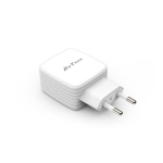 Мрежово зарядно устройство DeTech DE-33i, 5V/2.4A, 220V, 2 x USB, С Lightning кабел, 1.0m