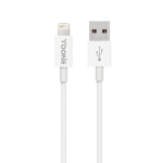 Кабел за данни Yookie CB1, Lightning, 2.0m, Бял