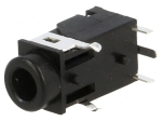 TRRS стерео женски жак 3.5mm 4 пина, за PCB монтаж