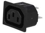 Захранваща букса P0695 женска 10A 250VAC C13 (F)/ IEC 60320