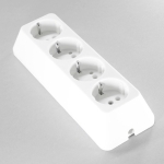 Разклонител шуко 4 гнезда без кабел - бял/български 16A/250V