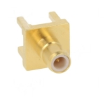 SMB Гнездо, мъжко, право, 50ohm, THT, позлатено