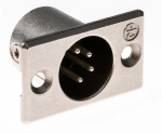 Neutrik Гнездо КАНОН XLR мъжки, PIN 4, прав, запояване