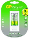 Зарядно устройство за батерии + 2бр батерии NiMH 1.2 V AA/R6 2000mAh GP RECYKO