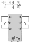 Интерфейсно реле 2C/O, 8А, 24VAC RSB2A080B7 SCHNEIDER ELECTRIC