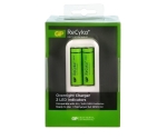 Зарядно устройство за батерии + 2бр батерии NiMH 1.2 V AA/R6 2500mAh GP RECYKO
