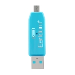 Преходник Earldom ET-OT05, USB F към Micro USB, Четец за карти OTG