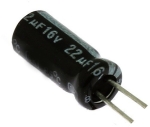 22uF 16V 4x75mm RM2.5 105°C Кондензатор електролитен EMR220M16AT1 HITANO