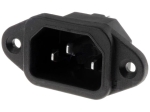 АХРАНВАЩА БУКСА МЪЖКА ЗА ПАНЕЛ 3 PIN AC 10A 250VAC IEC 60320