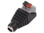 Захранваща букса женска 5.5/2.1mm с пружинна клема PC2.1-F-STB