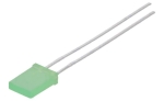 Светодиод зелен правоъгълен 5x2.5mm