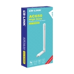 Безжичен мрежов адаптер LB-LINK BL-WDN650A, 650Mbps, 2.4/5Ghz, 6dBi, Бял