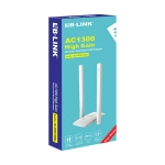 Безжичен мрежов адаптер LB-LINK BL-WDN1300A, 1300Mbps, 2.4/5Ghz, 2 x 6dBi, Бял